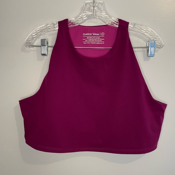 Outdoor Voices Women's XXL Zoom Crop Top Grape Jam Racerback EUC - Picture 5 of 16